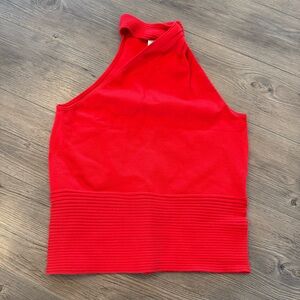 Cache Y2K Silk Red Tank Size Large NWT